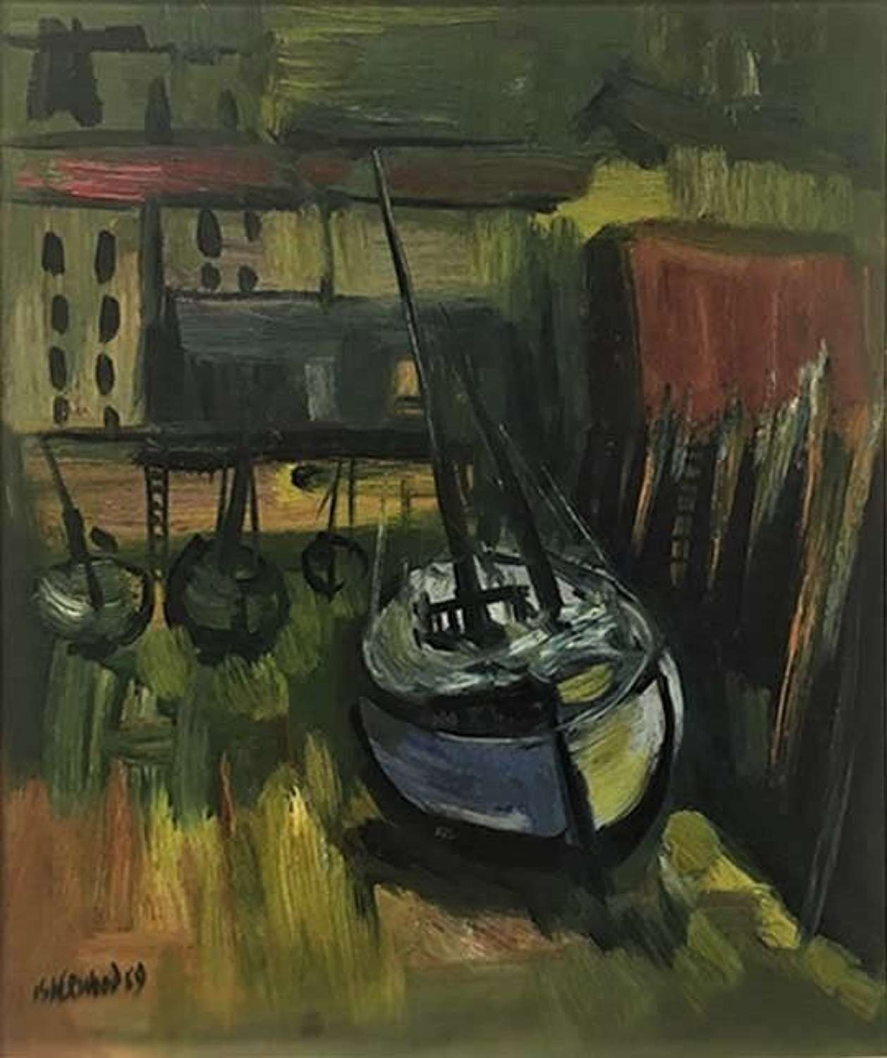 'Polperro Boats' 1959