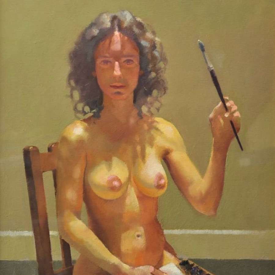 'Naked Portrait with Palette' 1997
