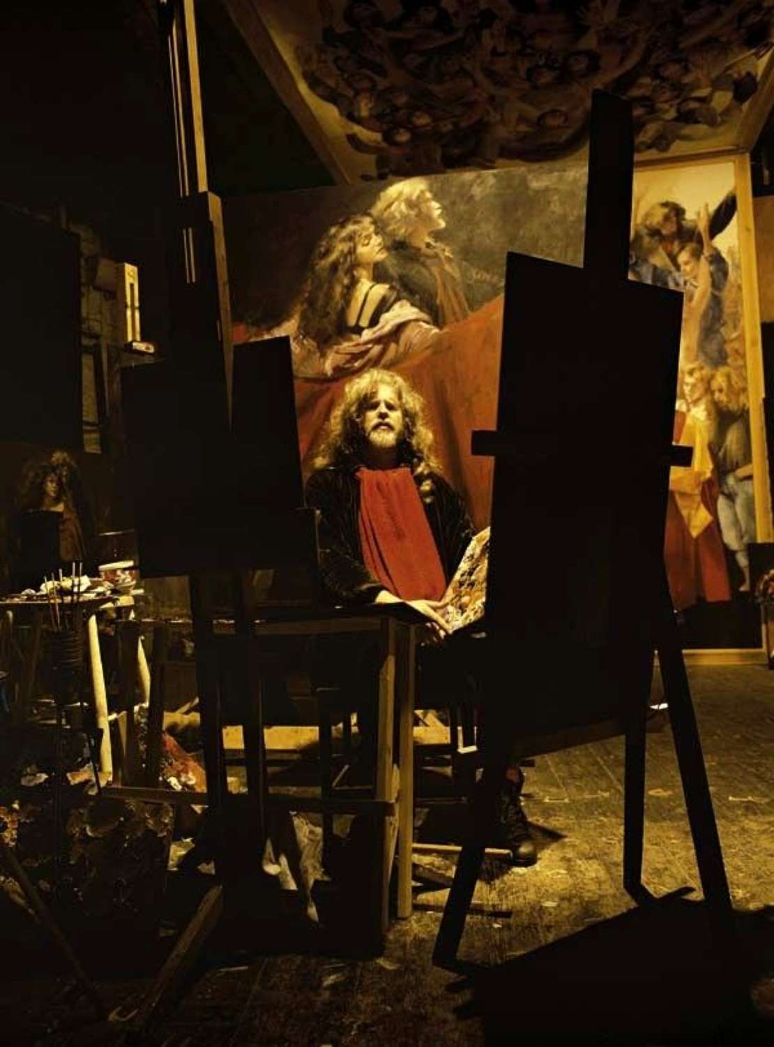 'Painter Holding Palette' 2002