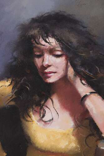 'Study:- Karen Ciambriello in Yellow'