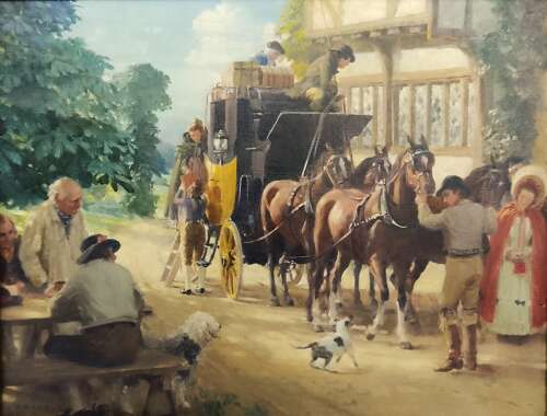 'Coach and Horses at the Inn'