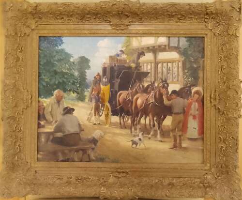 'Coach and Horses at the Inn'