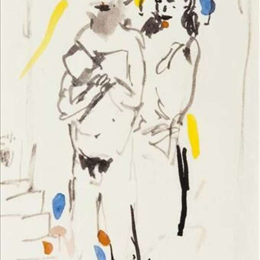 'Artist and Model' circa 1970